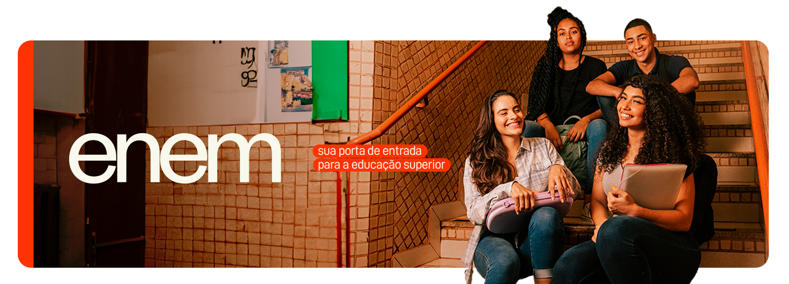 Logo do INEP em fundo azul escuro com letras brancas